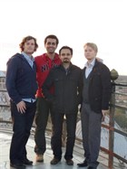 on top of the leaning tower of Pisa - Diego, Kamran, Me and Kalle